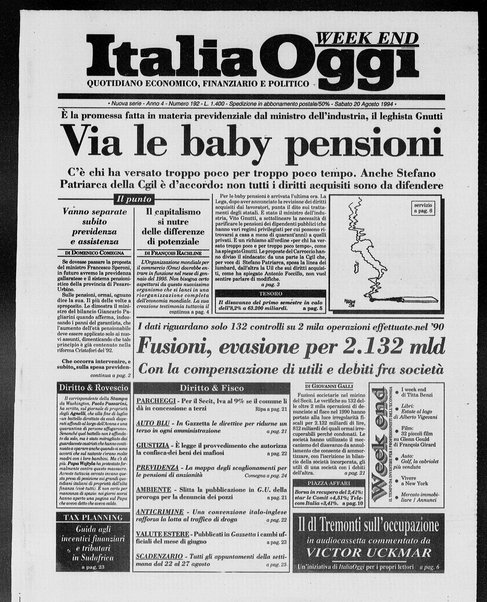 Italia oggi : quotidiano di economia finanza e politica